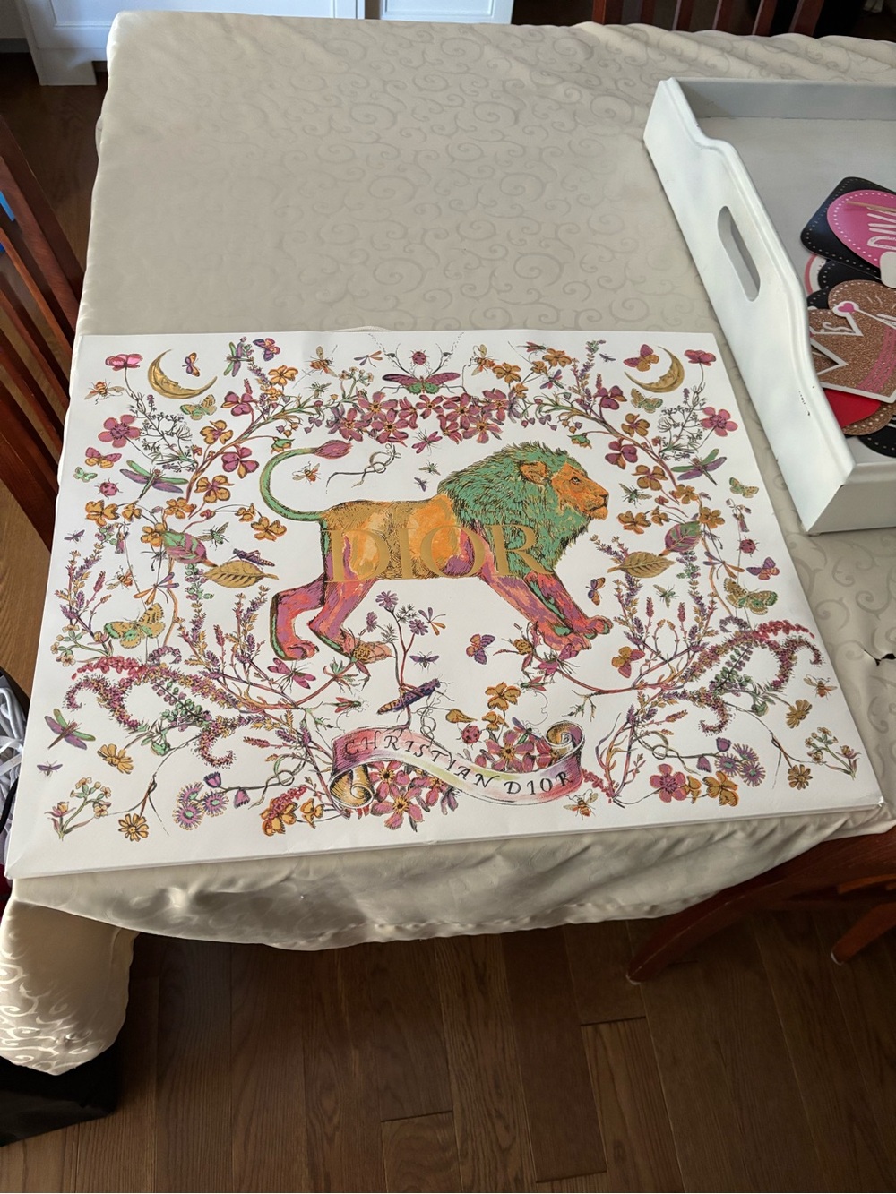 Dior Colorful Floral Lion extra large shopping bag - Picture 4 of 6